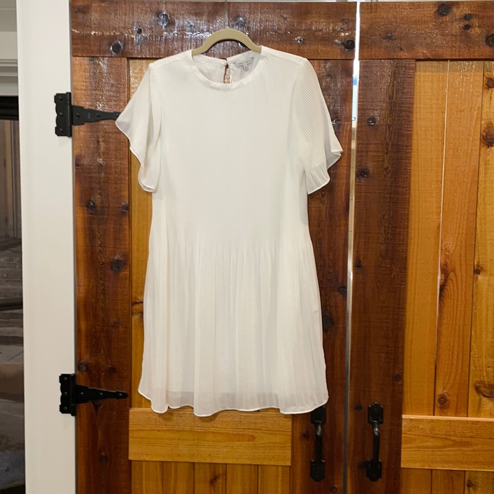 Naked Zebra White Dress Fully Lined